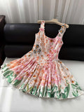Floral Sleeveless Mini Dress – Soft Elegant Style
